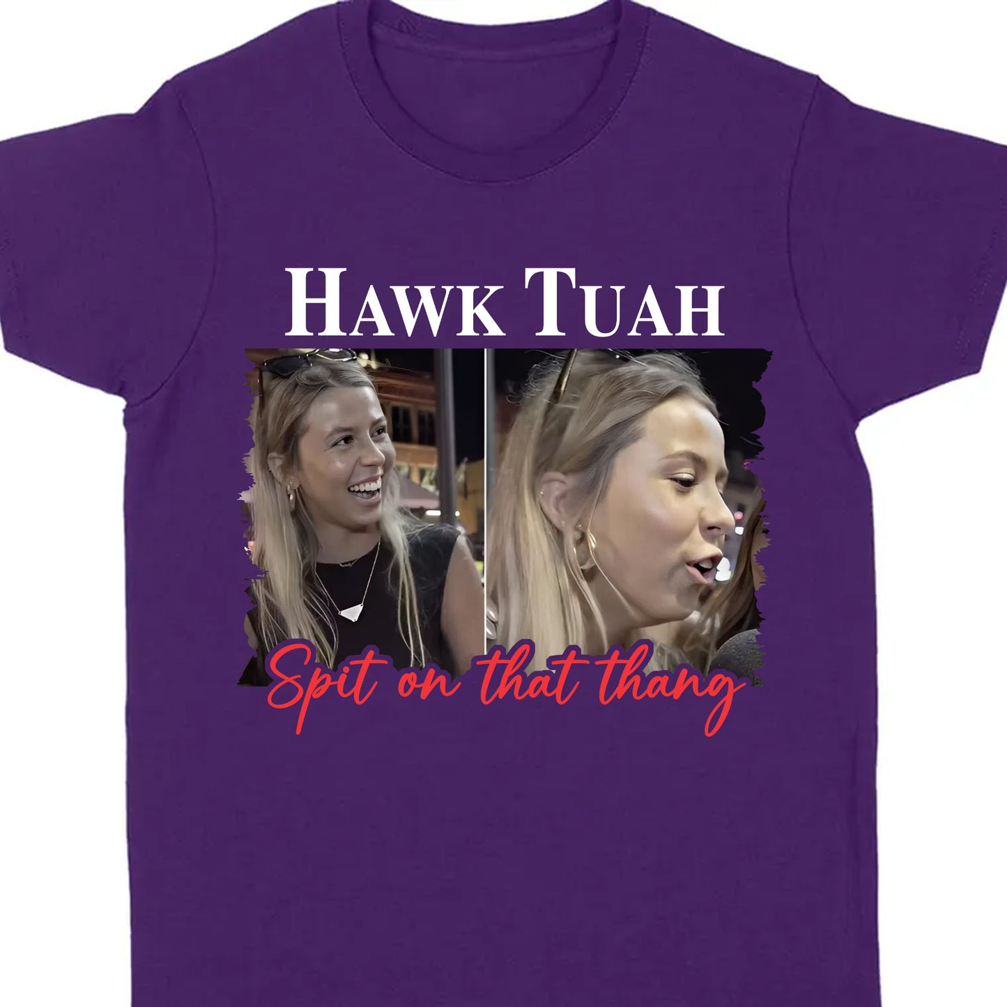 Hawk Tuah Spit On That Thang 2024 Photo Meme Girl | Hawk Tuah Shirt | Election Tee | Political Dark Shirt C1088 - GOP