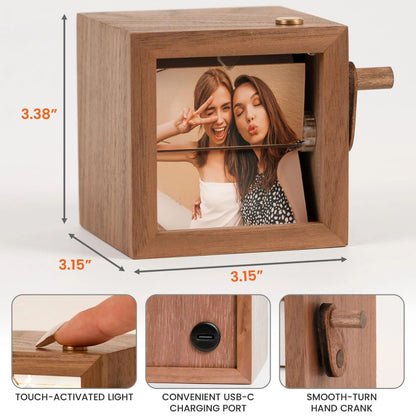 Friend Photo Flipbook Frame, Bestie Personalized Photo Box With Light, Picture Box Friendship Gift For Her, Bff Home Decor, Soul Sister Gift 683865