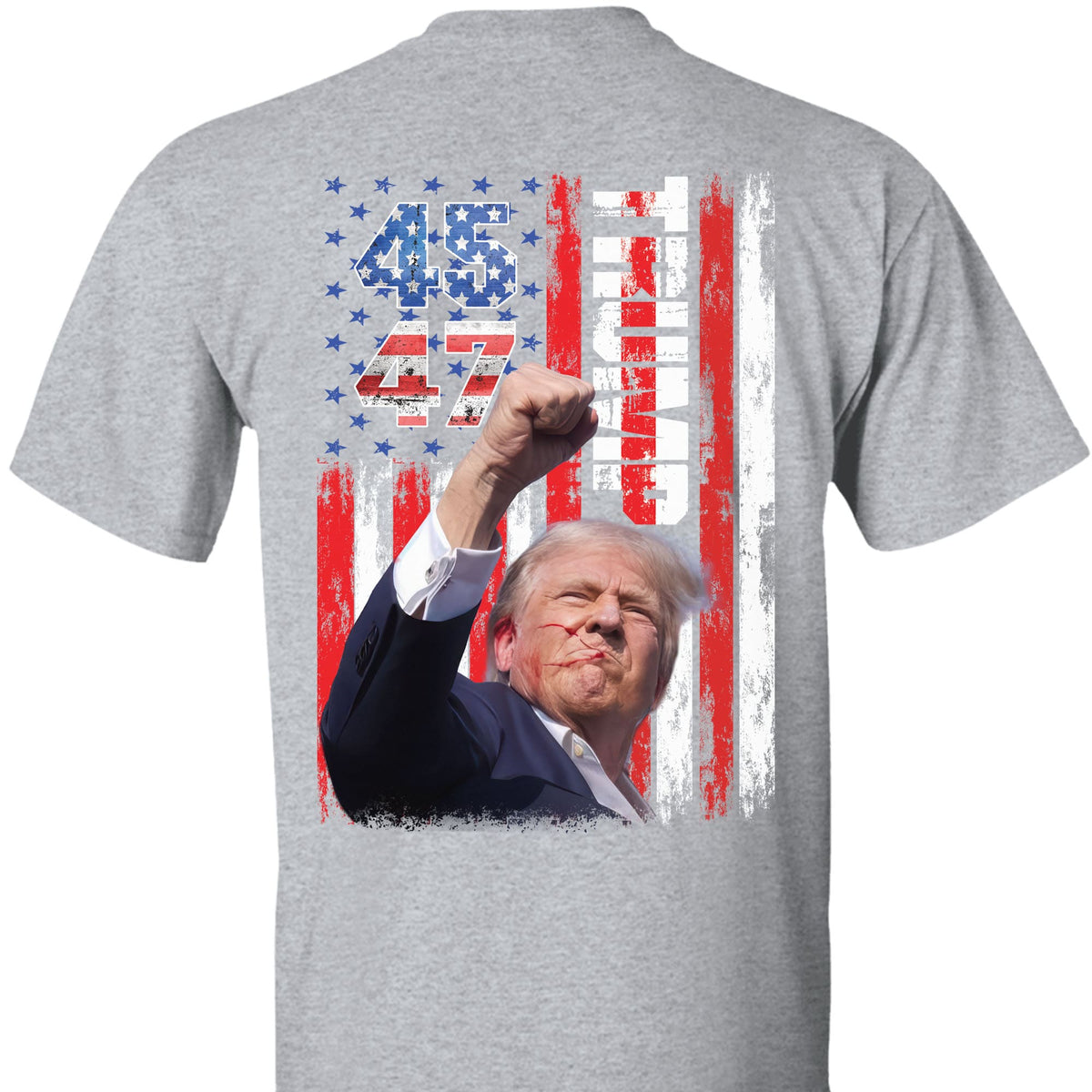 Trump Fight 45 47 Shirt | Political 2024 Shirt | Trump Supporters Backside Shirt Dark T1219 - GOP