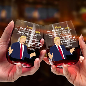 You Are Great Wine Glass | Personalized Title and Name Wine Glass | Family Wine Glass Gift | Gift For Mom | Gift For Wife 682697 - GOP