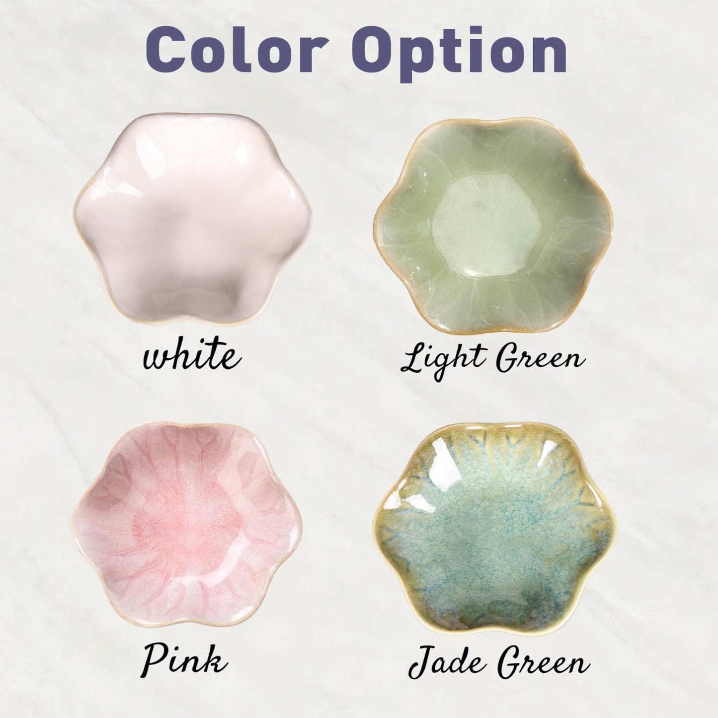 Custom Name Engaged Lotus Shape Jewelry Dish | Personalized Jewelry Dish | Wedding Date Gift 685474 WFD