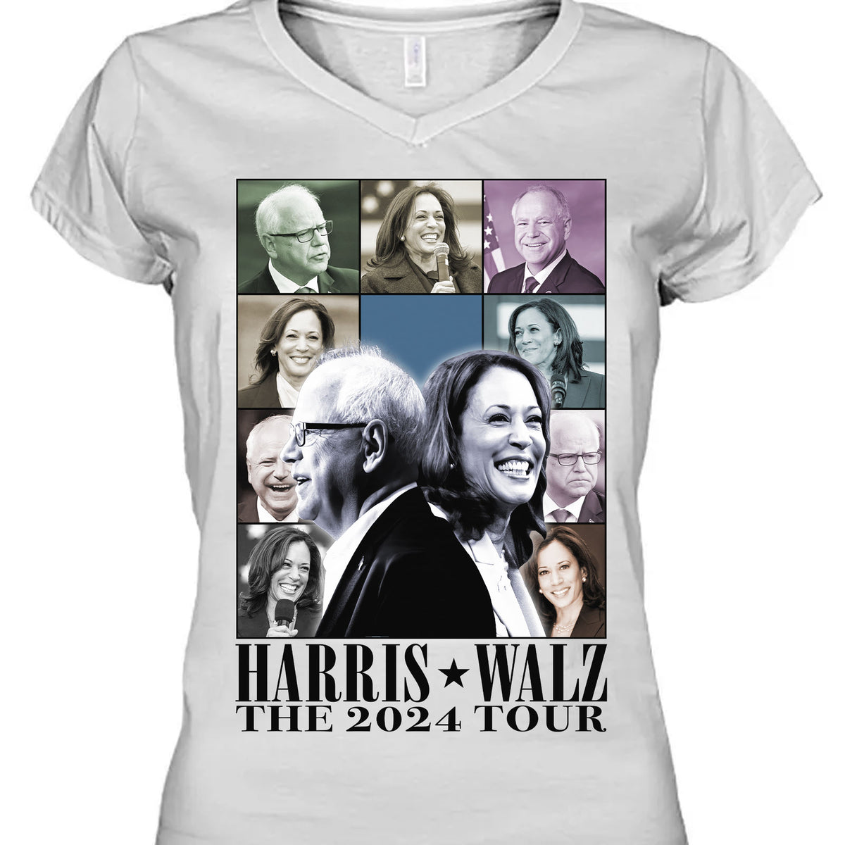 Harris Walz The Eras Tour Shirt | Kamala Harris 2024 Shirt | Tim Walz 2024 Shirt | Democrat Shirt Bright C1462 - KH2