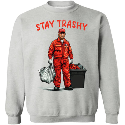 Trashy Donald Trump as Garbage Collector, Stay Trashy, Garbage for Trump 2024 Patriotic Shirt Bright C1692 - GOP