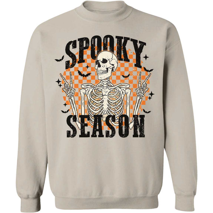 Spooky Season Retro Skull Smiley Face Halloween Shirt, Trendy Halloween Shirt 776V2