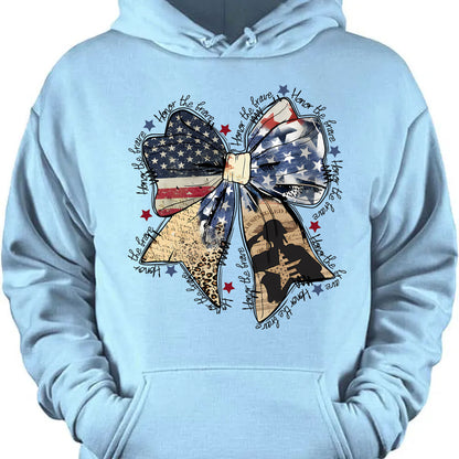 Honor The Brave Shirt | Coquette American T-Shirt | Memorial Coquette Bow Shirt | 4th of July Shirt | Independence Day Tee 682311