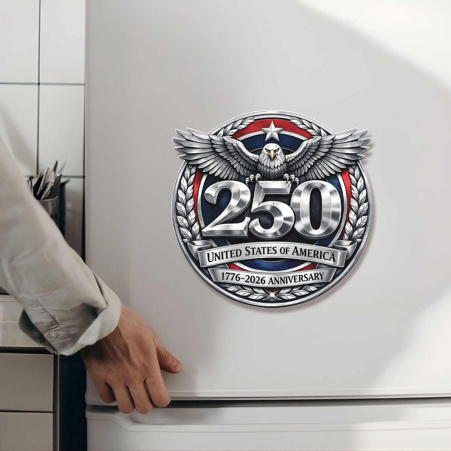 USA 250 Years Anniversary Fridge Magnet | Patriotic Eagle 1776–2026 Fridge Magnet | 4th of July Magnet 684233