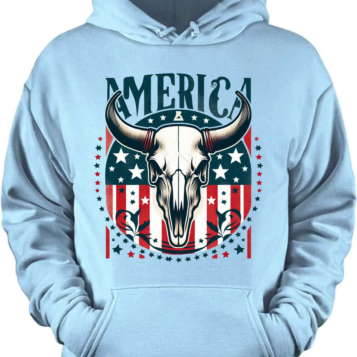 America Cow Skull 4th Of July Flag Shirt | Fourth Of July T-Shirt | Patriotic Flag Shirt | Independence Day Tee 682305