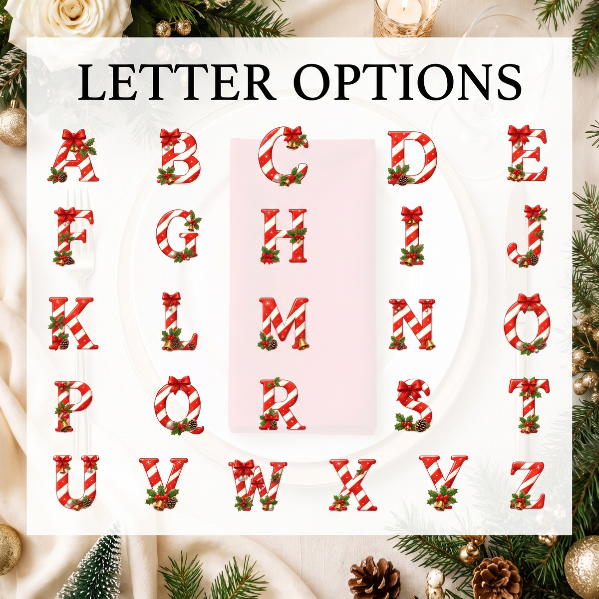 Personalized Christmas Napkins, Custom Name Holiday Gift For Family 686638 WFD