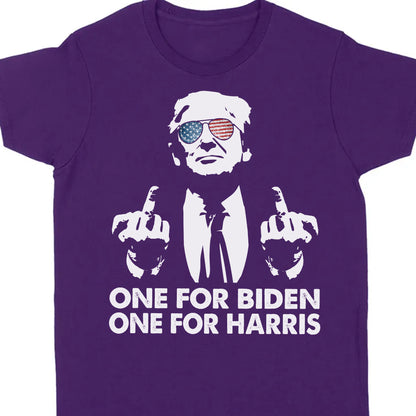 One for Biden One for Harris | Anti Biden Shirt | Republican Shirt | Trump Supporters Shirt Dark C820 - GOP