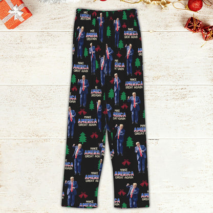 Make America Great Again Pajamas, Funny Trump Dancing Pajamas, Trump Won 2024 Pajamas M1742- GOP