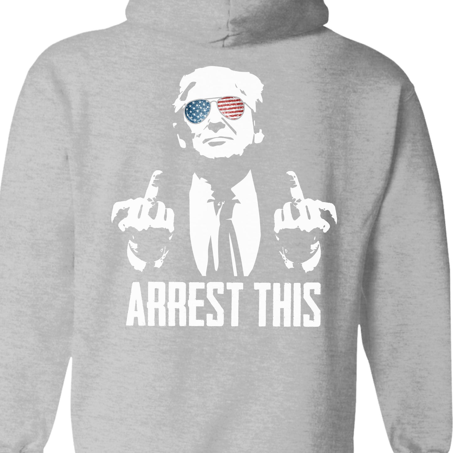 Arrest This Trump 2024 Middle Fingers Unisex Shirt | Trump 2024 Shirt | Republican Shirt | Trump Supporters Backside Shirt Dark C1074 - GOP