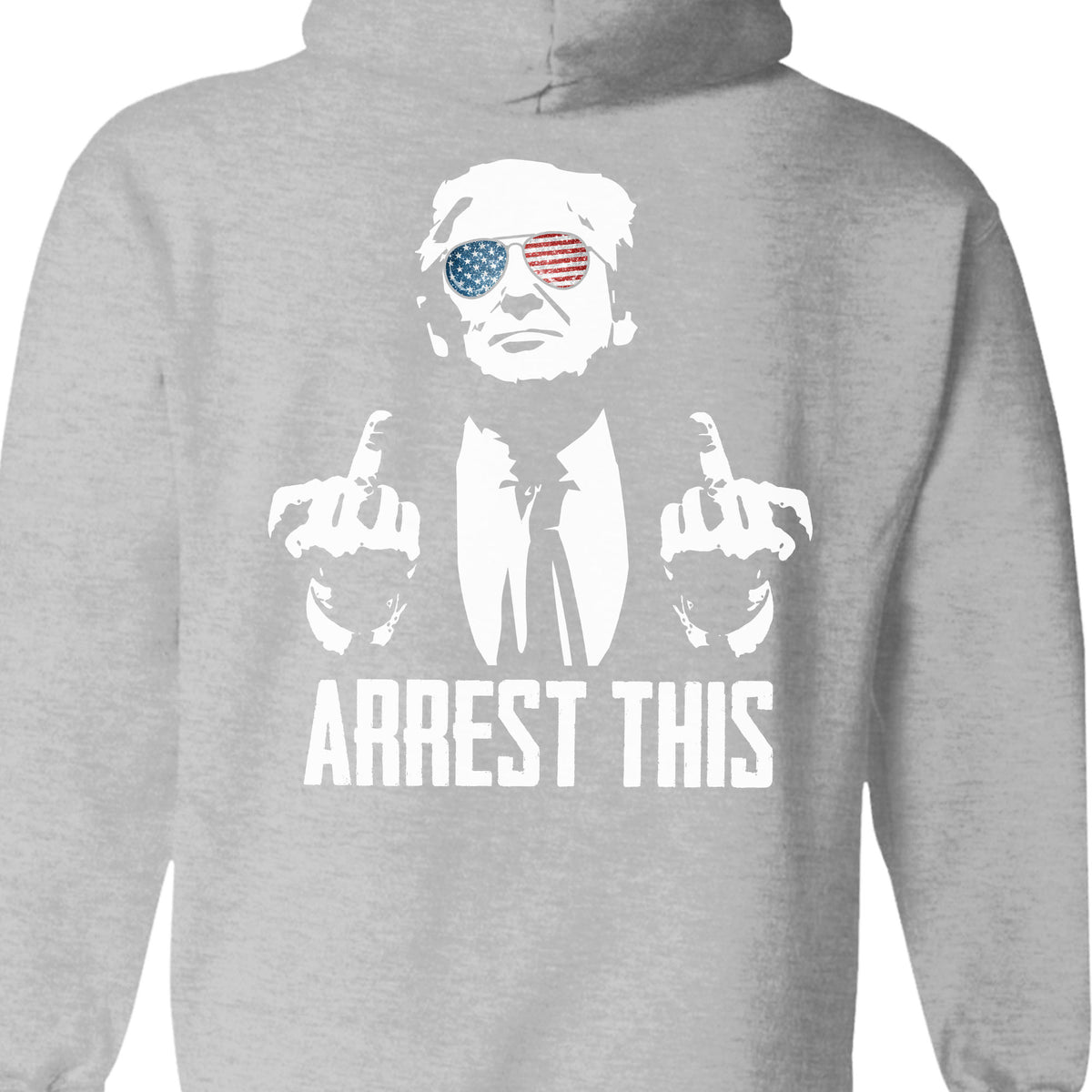 Arrest This Trump 2024 Middle Fingers Unisex Shirt | Trump 2024 Shirt | Republican Shirt | Trump Supporters Backside Shirt Dark C1074 - GOP