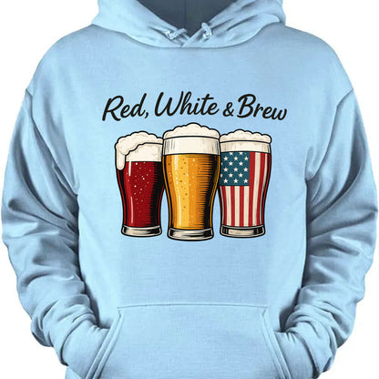 Red White And Brew Shirt | 4th Of July Beer T-Shirt | Patriotic Beer Tee | Independence Day Shirt 682329