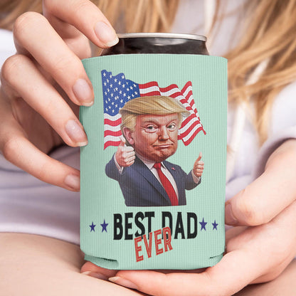 Personalized Best Dad Ever Can Cooler | Custom Funny Trump Father’s Day Gift from Son Daughter | MAGA Papa Gift Idea 682423 - GOP