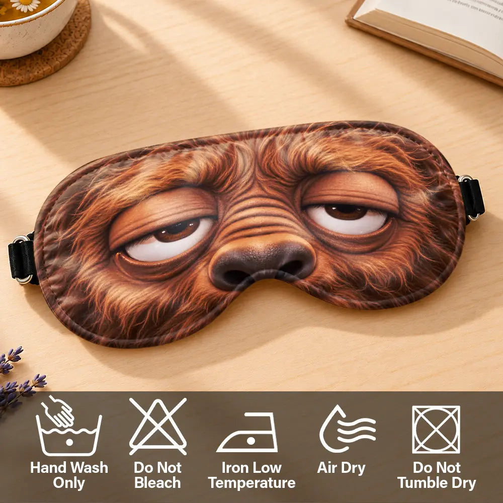 Personalized Sleepy 3D Animal Character Sleep Mask, Funny Gag Gift For Best Friend, Bestie, Coworker 686922 WFD