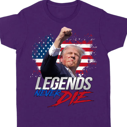 Trump Legends Never Die | Trump Fight 2024 Shirt Pennsylvania Rally | Shirt Dark C1116 - GOP