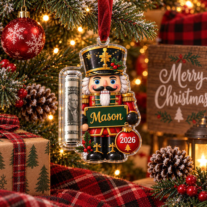 Personalized Christmas Acrylic Money Holder Ornament, Custom Christmas Tree Keepsake 686510 WFD