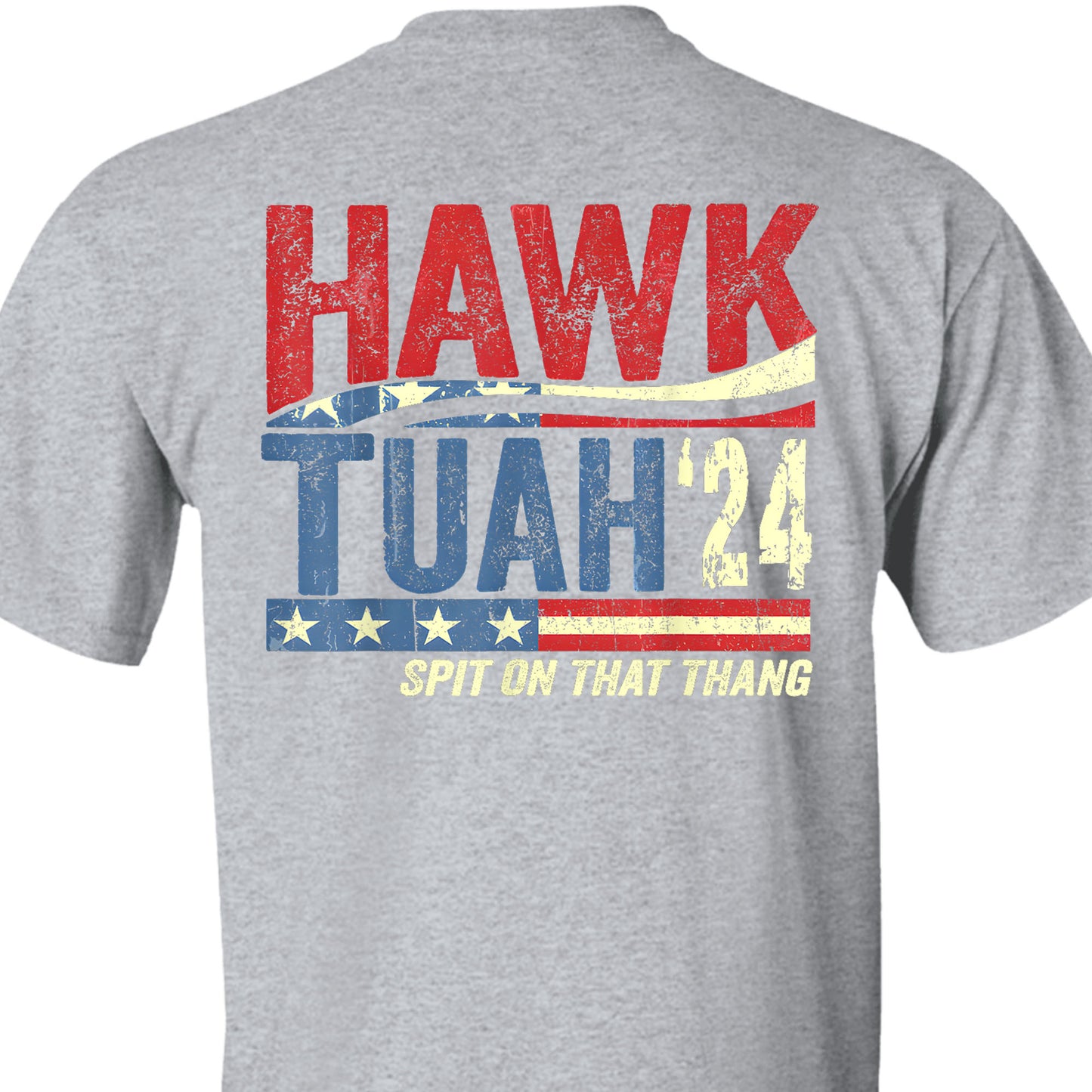 Hawk Tuah Spit On That Thang 2024 American Flag | Hawk Tuah Shirt | Election Tee | Political Dark Backside Shirt C1081 - GOP