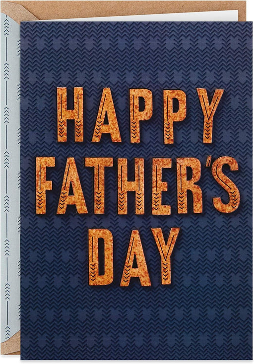 Signature Father's Day Greeting Card (Cork Lettering, Thankful for You) 
