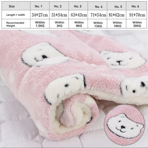 Soft Flannel Pet Mat Dog Bed Winter Thicken Warm Cat Dog Blanket Puppy Sleeping Cover Towel Cushion for Small Medium Large Dogs