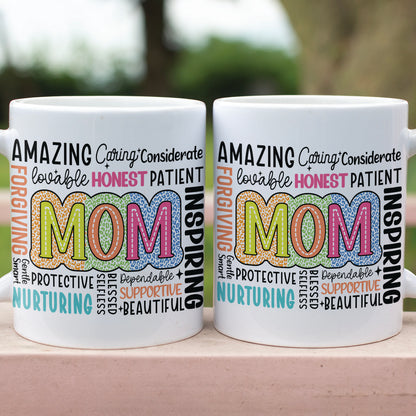 Inspirational Mom Mug - Retro Mom Life Mug, Blessed Mama Quote Gift for Mother's Day, Strong Mom Life Drinkware 682153