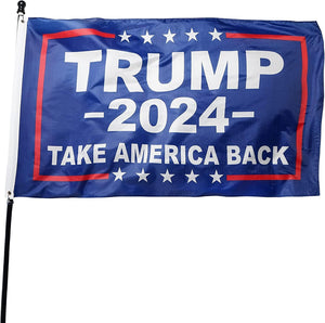 Unique America Trump 2024 Supporter Kit | Trump 2024 Flag Hat Keychain Beer Holder Bracelet