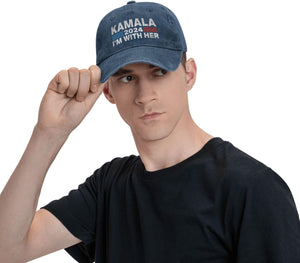 Kamala Harris 2024 Hat Kamala Harris Baseball Cap Kamala Harris for President Campaign Cap Adjustable Retro Dad Hat