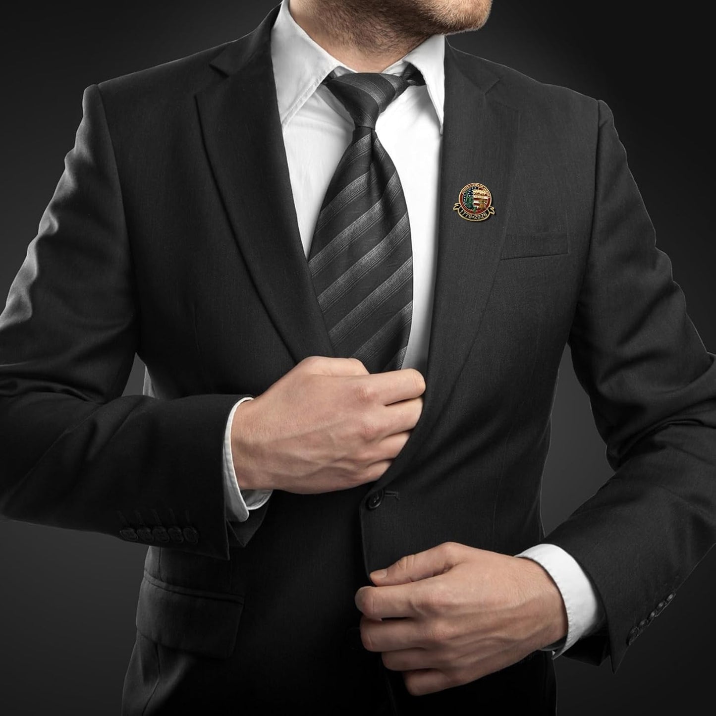 250 Anniversary USA Lapel Pin 10/20/50/100Pcs 1.3Inch Enamel US Patriot Collectible Accessories 250 Years of Freedom 1776-2026 for Patriot'S Day Independence Day