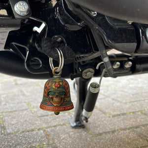 250 Years Anniversary Motorcycle Bell, Handmade Guardian Bell for Luck, Biker Keychain for Men 683720