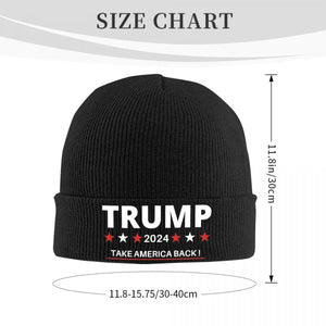 Trump 2024 Take America Back Hats Autumn Winter Beanie Fashion Caps Female Male Acrylic Knitted Caps