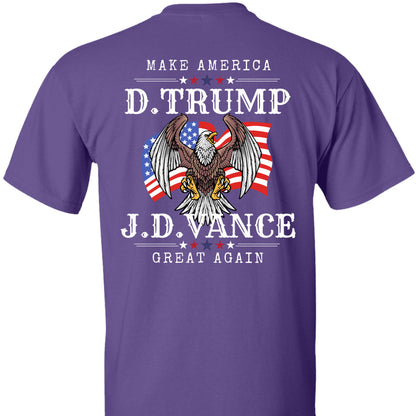 Trump Vance Make America Great Again Shirt | JD Vance Shirt | Election 2024 Shirt | Trump Supporters Backside Shirt Dark T1390 - GOP