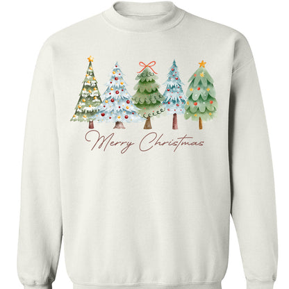 Merry Christmas Shirt, Vintage Xmas Holiday Sweater, Christmas Tree Sweatshirt T1639
