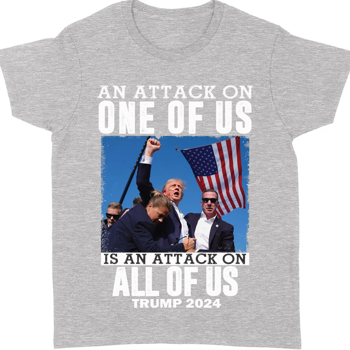 An Attack On One Of Us | Trump Fight 2024 Shirt | Trump 2024 Pennsylvania Rally | Trump Supporters Shirt Dark T1208 - GOP