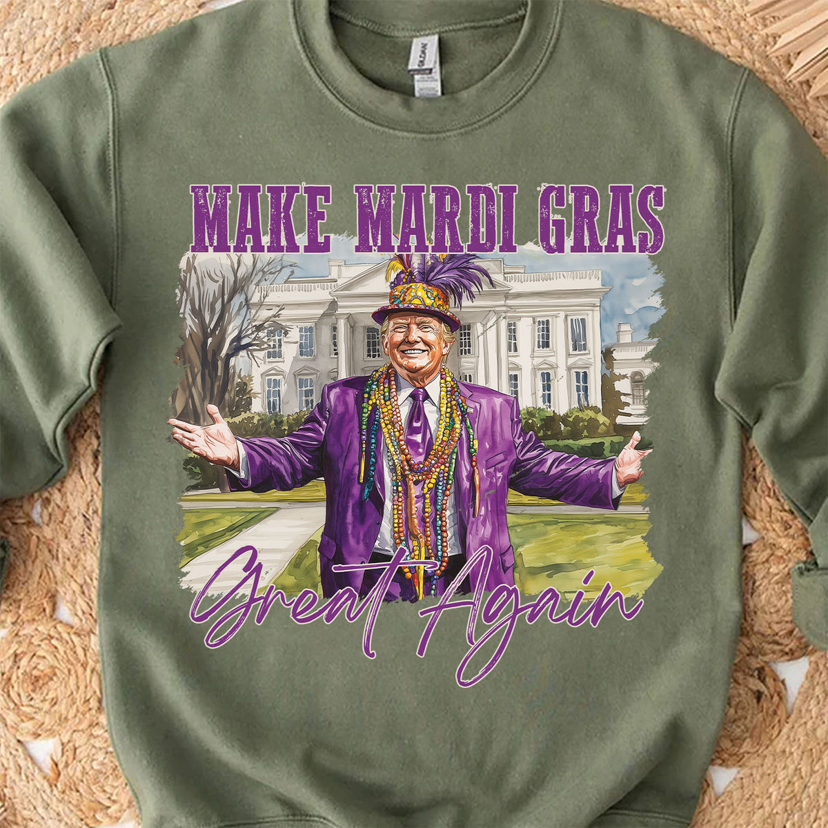 Trump Mardi Gras Shirt, Make Mardi Gras Great Again, Funny Trump Mardi Gras Sweatshirt 682008 - GOP