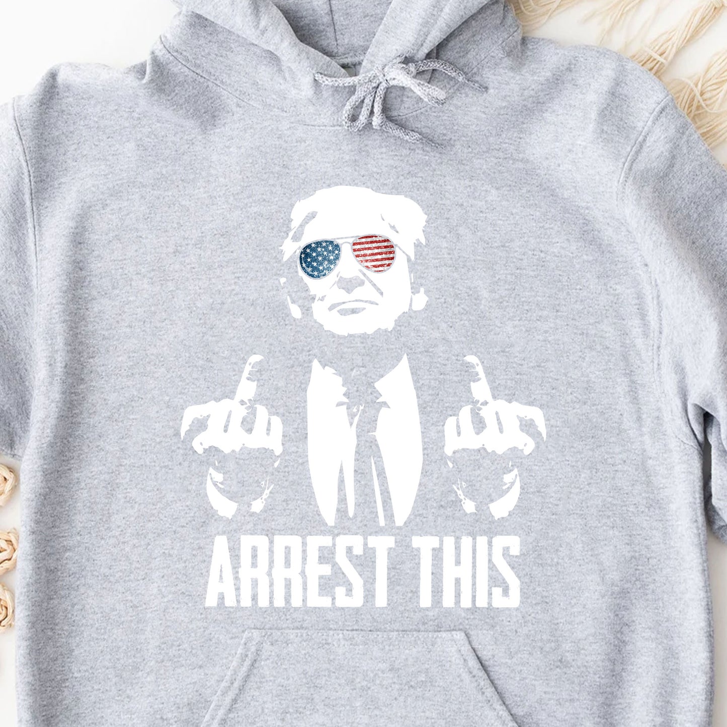 Arrest This Trump 2024 Middle Fingers Unisex Shirt | Trump 2024 Shirt | Republican Shirt | Trump Supporters Shirt Dark C1074 - GOP