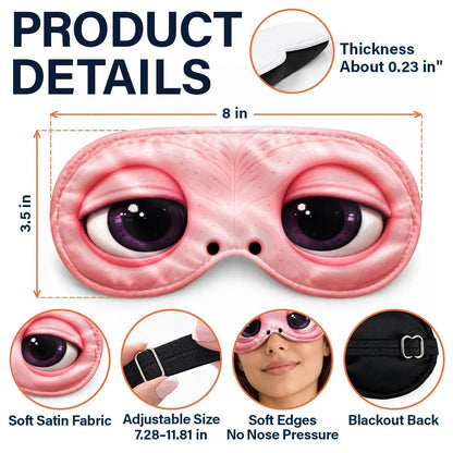 Personalized Sleepy 3D Animal Character Sleep Mask, Funny Gag Gift For Best Friend, Bestie, Coworker 686922 WFD