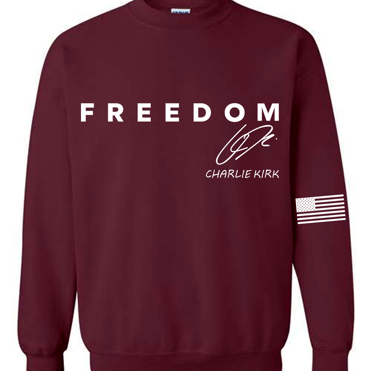 Freedom Charlie Kirk Red Shirt | Red Freedom Shirt | We Wear Red Charlie Kirk Birthday October 14 Sleeve Left Shirt 683207