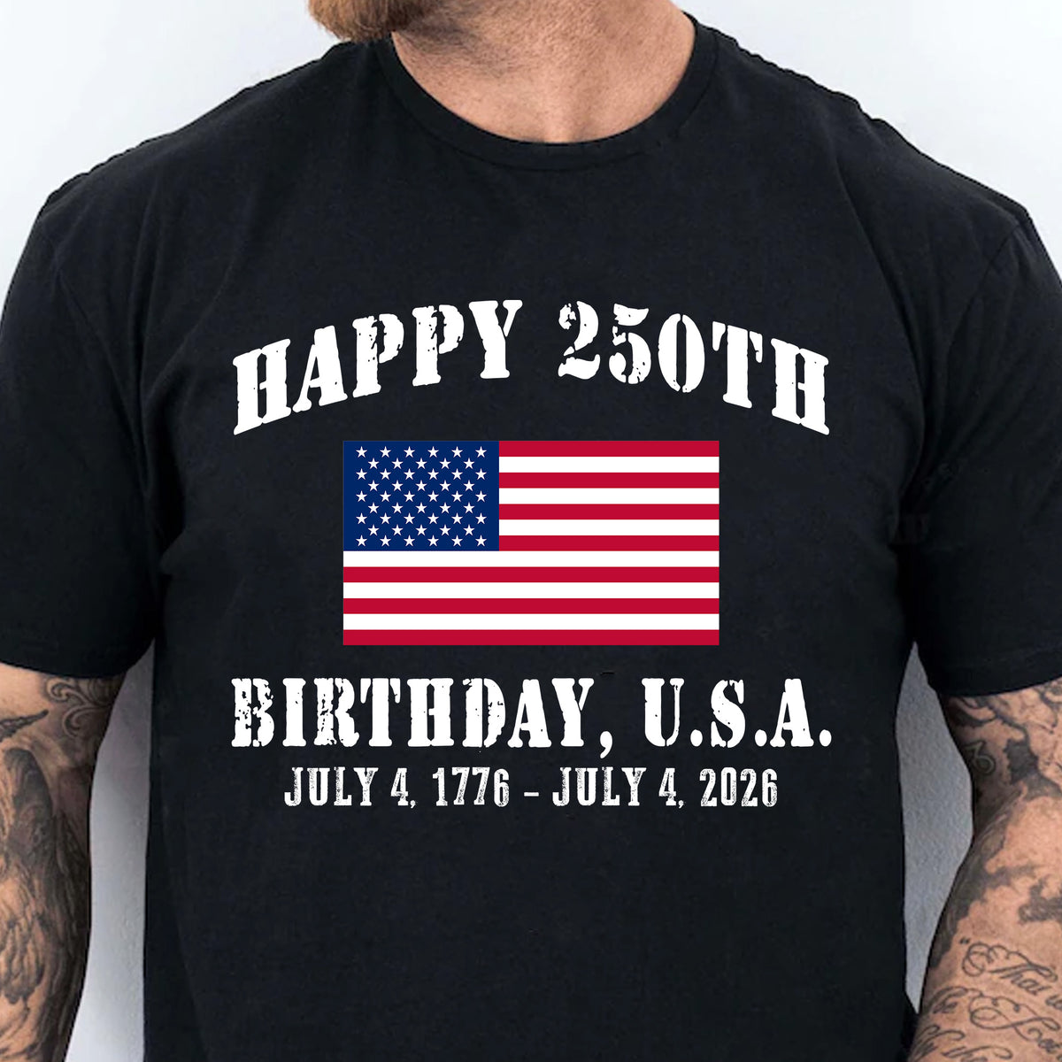 Happy 250 Years Birthday USA Shirt | Patriotic 4th of July 1776–2026 T-Shirt | America 250th Anniversary | Independence Day Shirt 682478