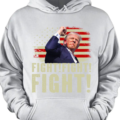 Trump Fight Fight Fight Shirt | Republican Shirt | Trump 2024 Shirt | Trump Supporters Shirt Dark T1565 - GOP