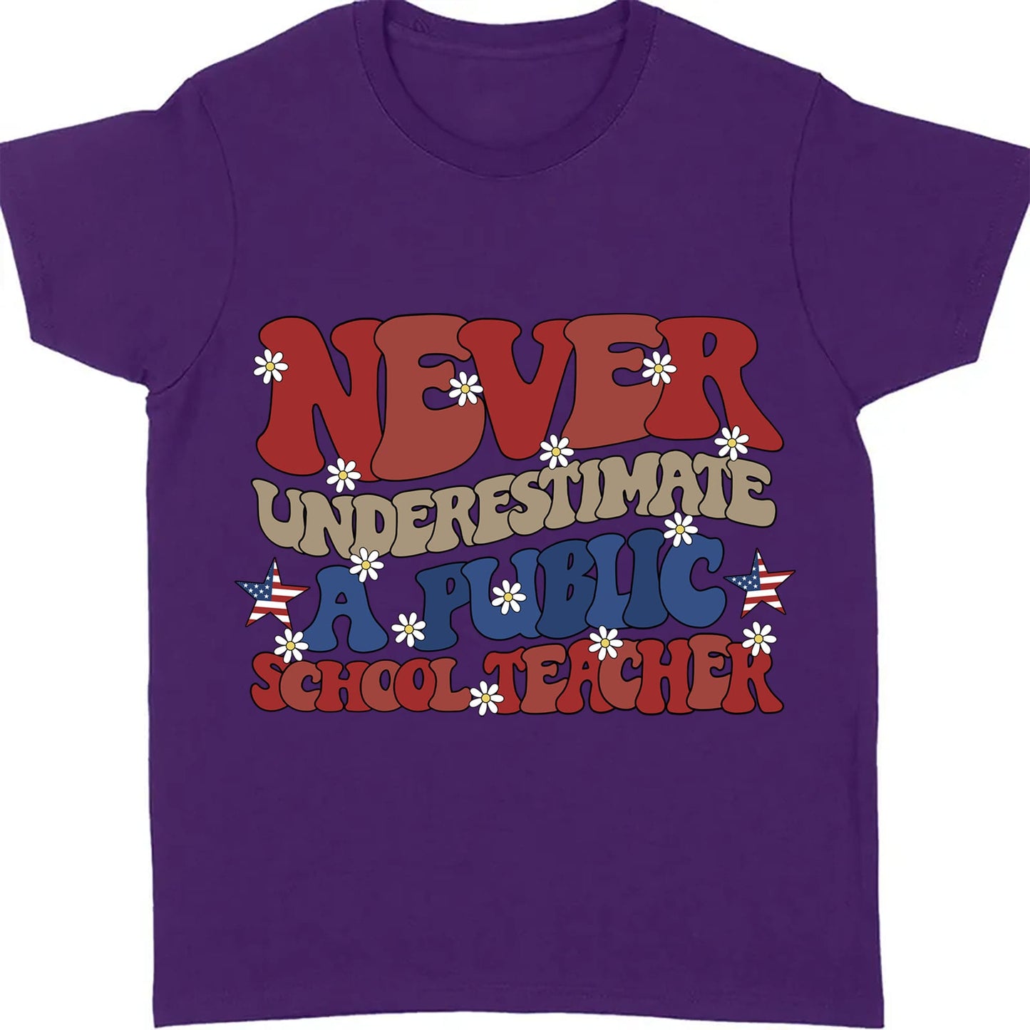 Never Underestimate A Public School Teacher Shirt | Democrat Shirt | Kamala Harris 2024 Shirt Dark T1546 - KH2