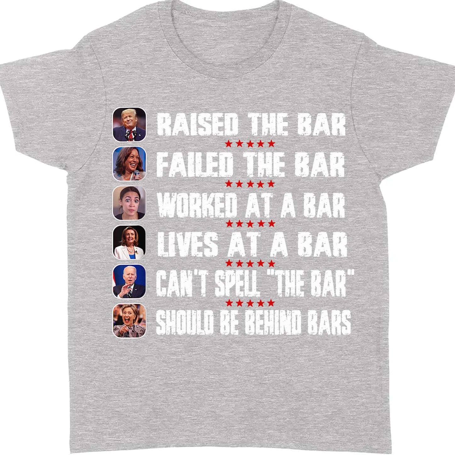 Trump Raised The Bar Harris Failed The Bar T-Shirt | Trump 2024 Shirt | Trump Supporters Shirt Dark T1213 - GOP