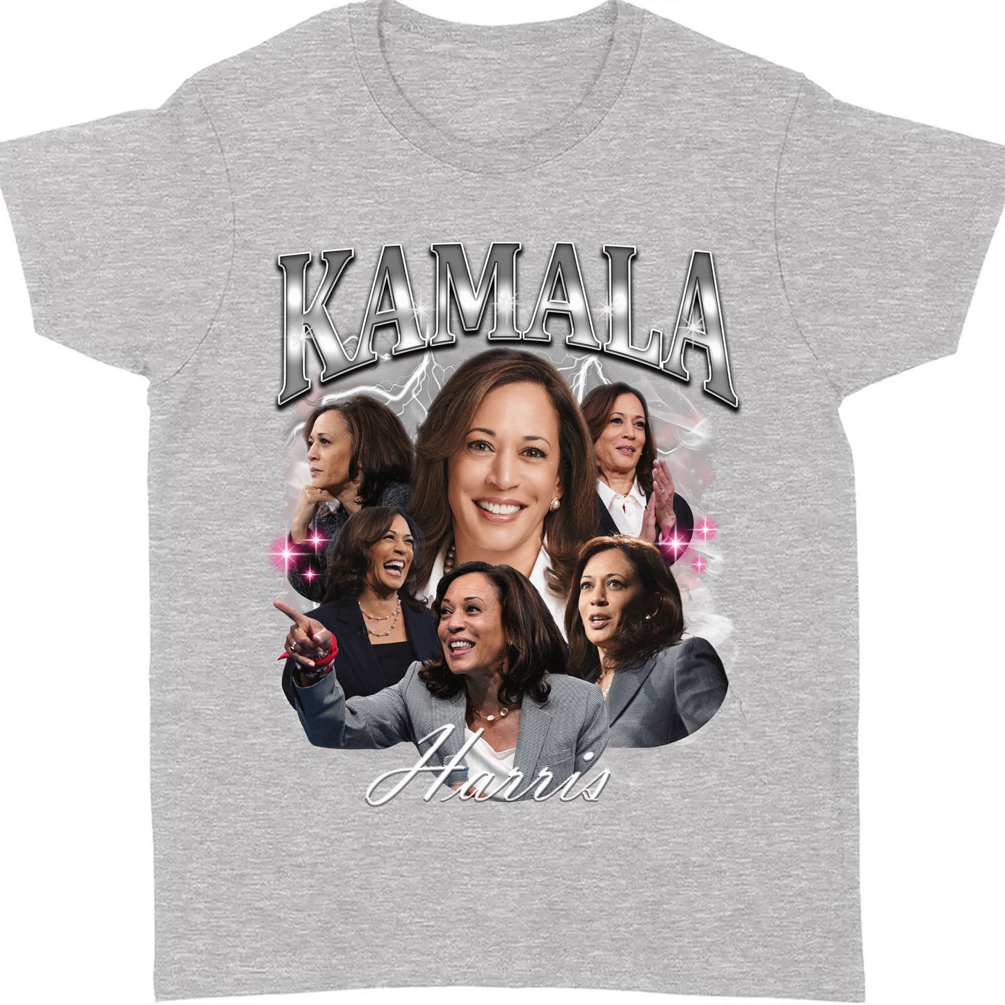 Kamala Harris 2024 Bootleg Shirt, Kamala Harris Vintage Photo Shirt, Kamala Harris Retro 90s Shirt, Democrat Shirt Dark T1371 - KH2