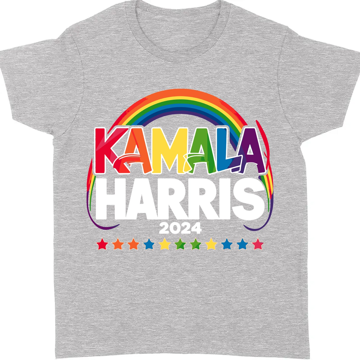 Rainbow Kamala Harris Shirt | Kamala Harris 2024 Shirt | Democrat Shirt Dark T1450 - KH2