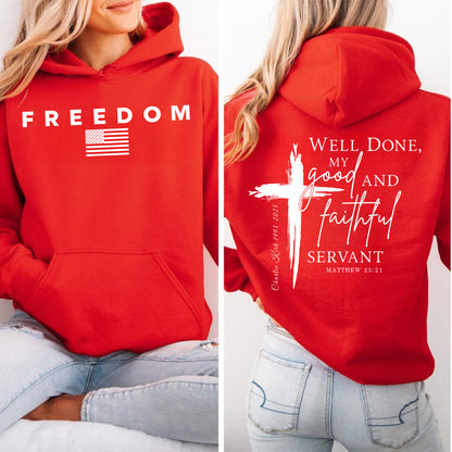Red Charlie Kirk FREEDOM Shirt | Christian Faith Good Red Shirt | We Wear Red Charlie Kirk Birthday October 14 | Red Front & Back Shirt 683079