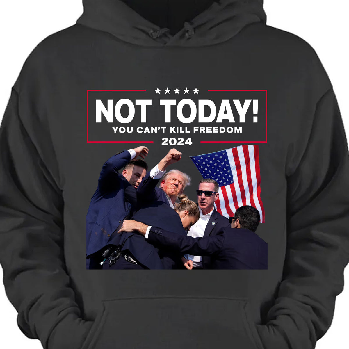 Not Today You Can't Kill Freedom | Trump Fight 2024 Shirt Pennsylvania Rally | Shirt Dark C1109 - GOP