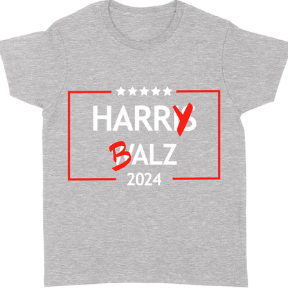 Harry Balz 2024 Shirt | Funny Political 2024 Shirt | Harris Walz Shirt | Kamala Harris 2024 Shirt Dark T1571 - KH2