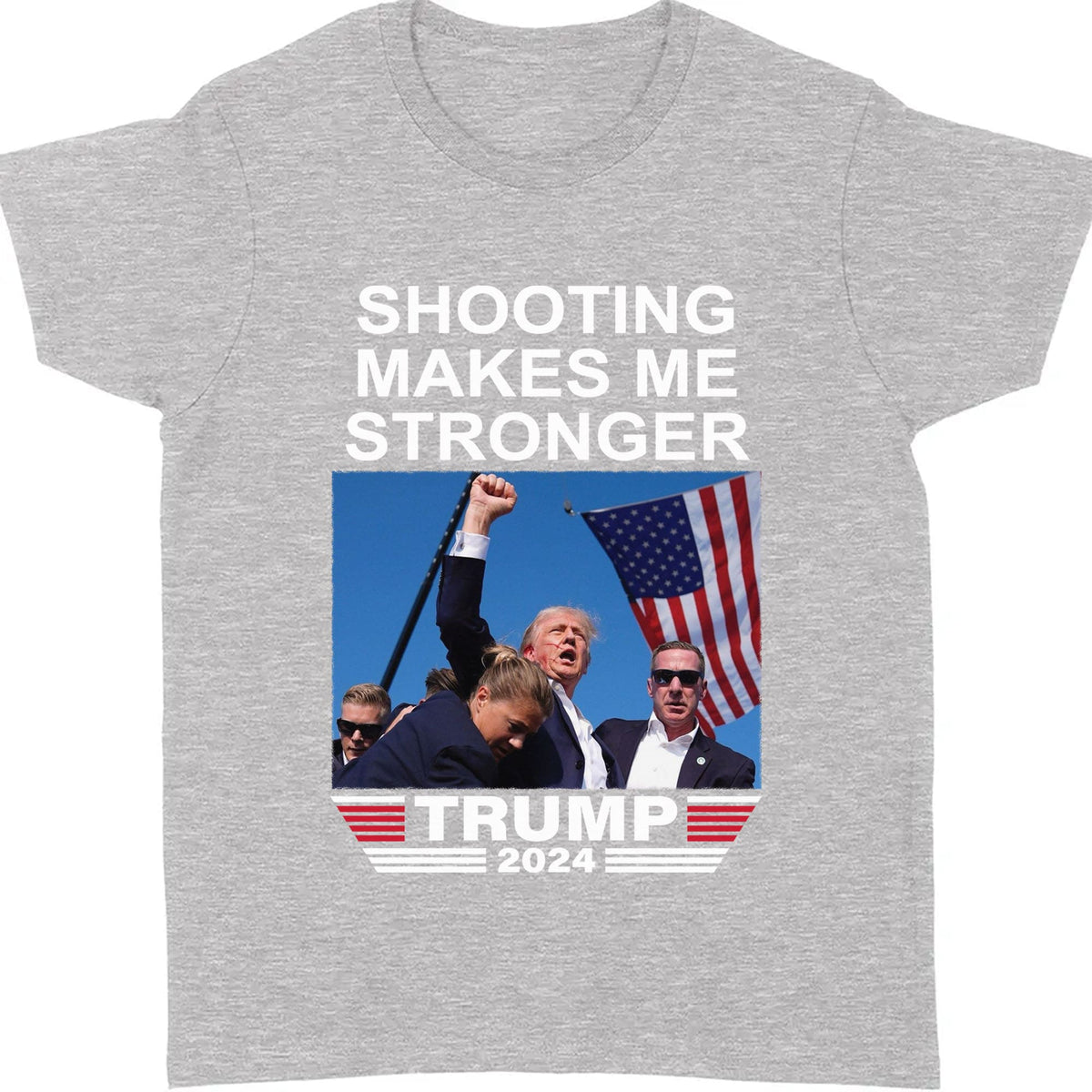 Shooting Makes Me Stronger | Trump Fight 2024 Shirt Pennsylvania Rally | Donald Trump Shirt Dark T1122 - GOP