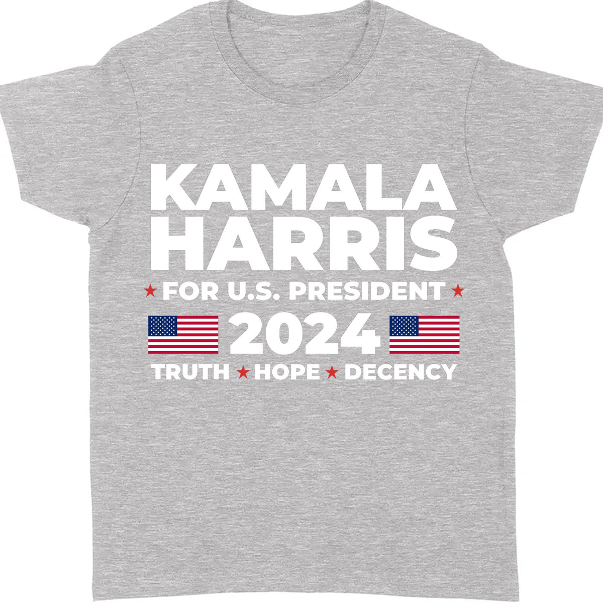 Kamala Harris Truth Hope Decency Shirt | Kamala Harris 2024 Shirt | Democrat Shirt Dark T1447 - KH2
