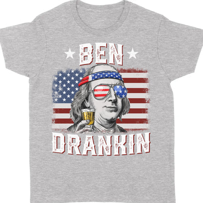 Ben Drankin Unisex Shirt | 4th of July Shirt | Independence Day Shirt | Retro America Patriotic Shirt Dark C1058
