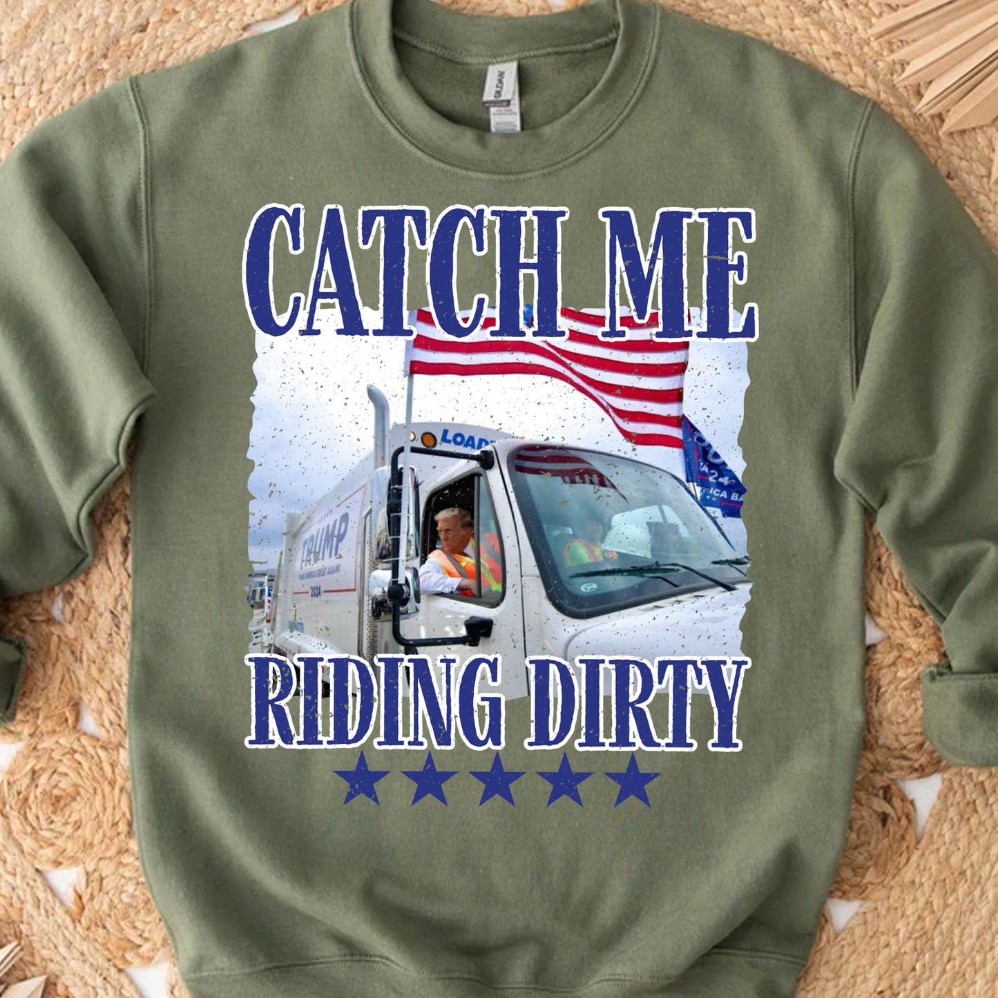Trump Garbage Man in Trash Truck, Donald Republican Trump Catch Me Riding Dirty, Garbage for Trump 2024 Patriotic Shirt C1693 - GOP